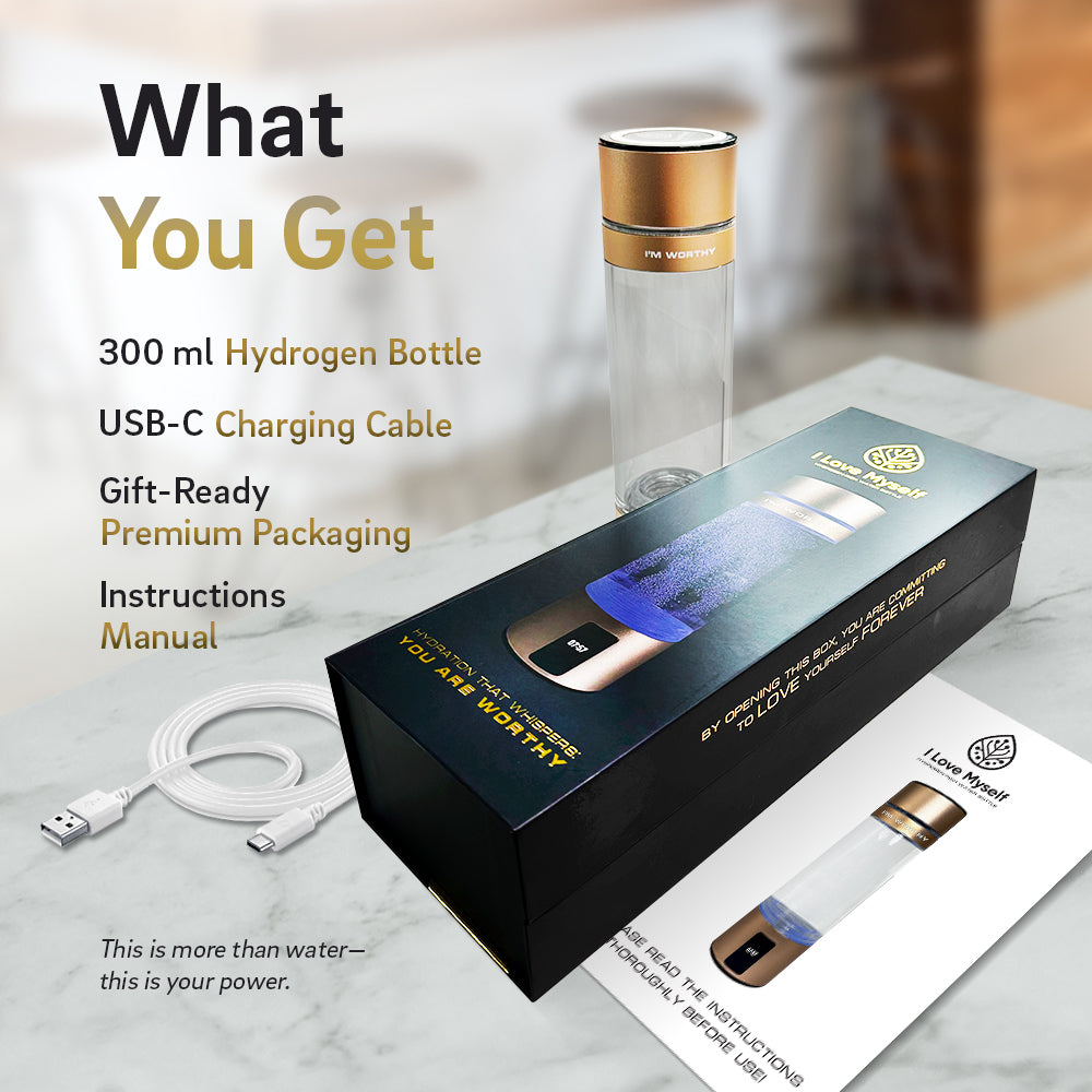 Hydrogen Water Bottle – “I LOVE MY SELF"